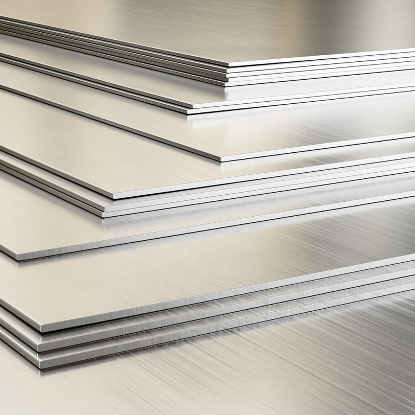 Brushed stainless steel sheets